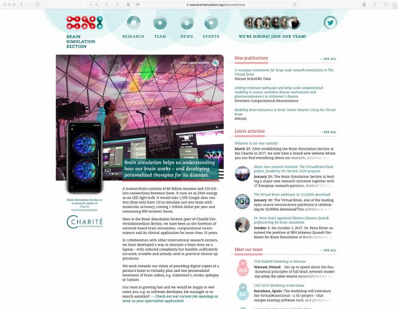 CODEMART :: Brain Simulation Section of Charité launches new website ...
